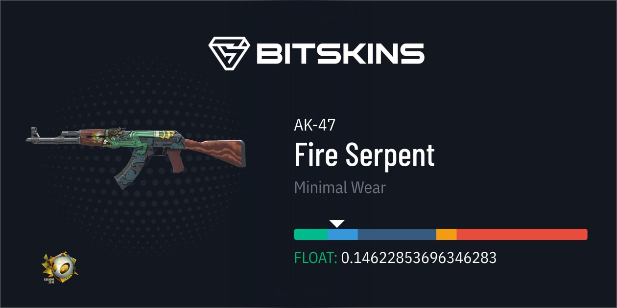 AK 47 Fire Serpent Minimal Wear CS2 Item Buy Now On BitSkins