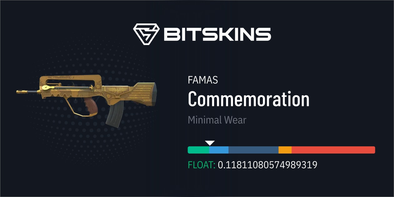 FAMAS Commemoration Minimal Wear CS2 Item Buy Now On BitSkins