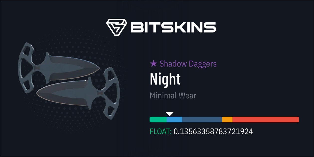 Shadow Daggers | Night (Minimal Wear) - CS2 Item | Buy Now On BitSkins