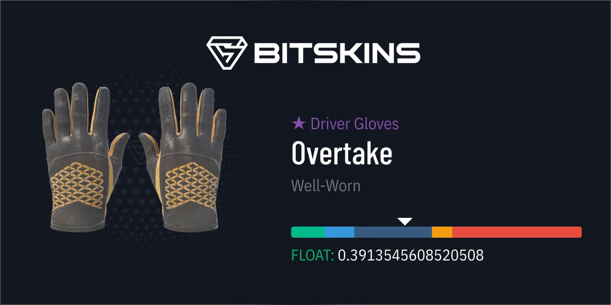 Driver Gloves | Overtake (Well-Worn) - CS2 Item | Buy Now on BitSkins