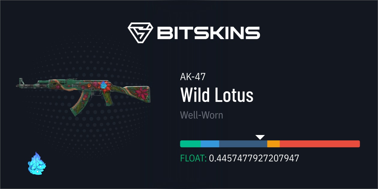 Ak 47 Wild Lotus Well Worn Cs2 Item Buy Now On Bitskins 8710