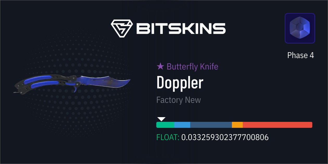 Butterfly Knife Doppler Phase 4 (Factory New) CS2 Skins Find and