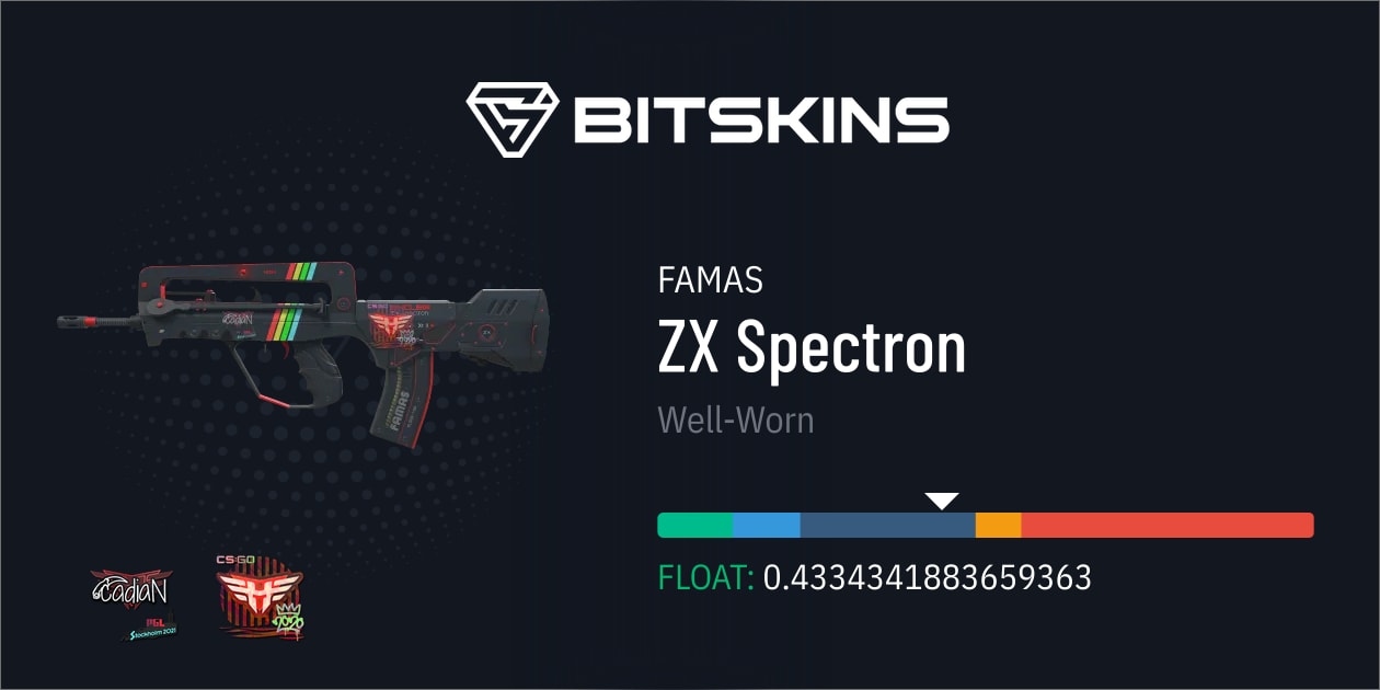 FAMAS | ZX Spectron (Well-Worn) - CS2 Item | Buy Now on BitSkins
