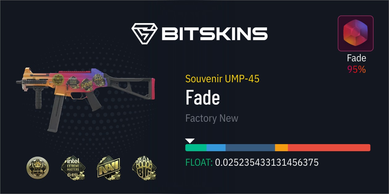 Souvenir UMP-45 | Fade (Factory New) - CS2 Skins | Find and Trade Your ...