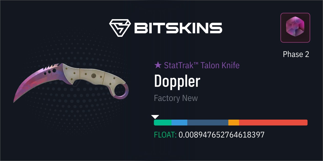 StatTrak™ Talon Knife | Doppler Phase 2 (Factory New) - CS2 Skins ...