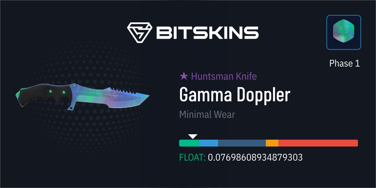 Huntsman Knife | Gamma Doppler Phase 1 (Minimal Wear) - CS2 Skins ...