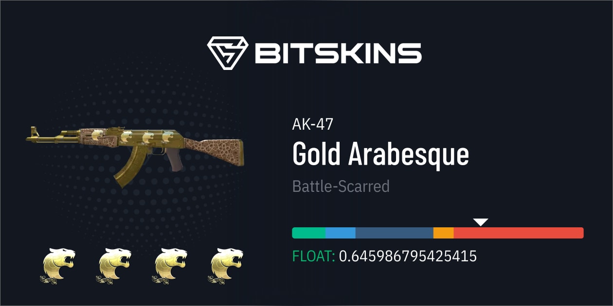 AK-47 | Gold Arabesque (Battle-Scarred) - CS2 Skins | Trouvez et ...