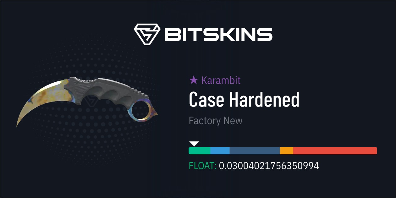 Karambit | Case Hardened (Factory New) - CS2 Item | Buy Now On BitSkins