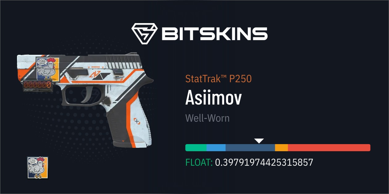 StatTrak™ P250 | Asiimov (Well-Worn) - CS2 Item | Buy Now on BitSkins
